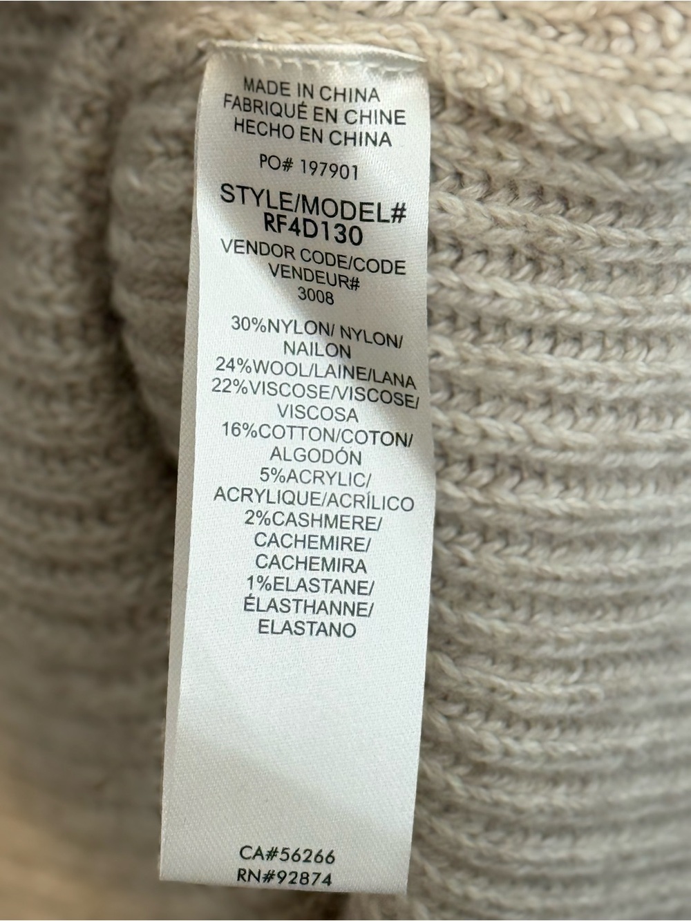Splendid Marigold Cashmere Blend Ribbed Turtleneck Sweater Dress NWT XS - Picture 6 of 10